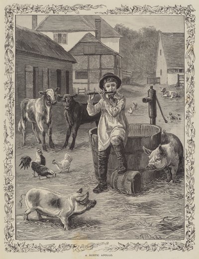 A Rustic Apollo (engraving) by S.T. Dadd